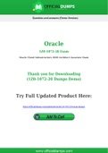 1Z0-1072-20 Dumps - Pass with Latest Oracle 1Z0-1072-20 Exam Dumps