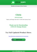 1Y0-231 Dumps - Pass with Latest Citrix 1Y0-231 Exam Dumps