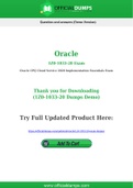 1Z0-1033-20 Dumps - Pass with Latest Oracle 1Z0-1033-20 Exam Dumps