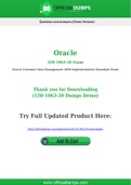 1Z0-1063-20 Dumps - Pass with Latest Oracle 1Z0-1063-20 Exam Dumps