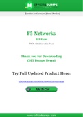 201 Dumps - Pass with Latest F5 Networks 201 Exam Dumps