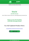 1Z0-996-20 Dumps - Pass with Latest Oracle 1Z0-996-20 Exam Dumps