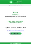 300-735 Dumps - Pass with Latest Cisco 300-735 Exam Dumps