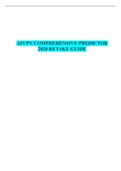 ATI PN COMPREHENSIVE PREDICTOR 2020 RETAKE GUIDE GRADE A+