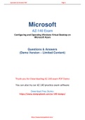 Microsoft AZ-140 Dumps Easily Available In PDF Format