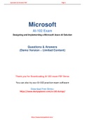 Microsoft AI-102 Dumps Easily Available In PDF Format