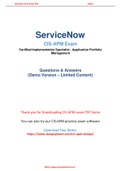 ServiceNow CIS-APM Dumps Easily Available In PDF Format