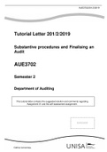 AUE3702 Assignment 2 Semester 1 & 2 2019