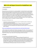 BIOS 135 Lab Report Format for ModelChem Labs