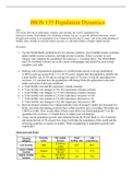 BIOS 135 Population Dynamics