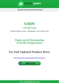 CTIL-001 Dumps - Pass with Latest GAQM CTIL-001 Exam Dumps