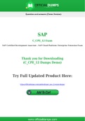 C_CPE_12 Dumps - Pass with Latest SAP C_CPE_12 Exam Dumps