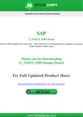 C_TS4CO_1909 Dumps - Pass with Latest SAP C_TS4CO_1909 Exam Dumps