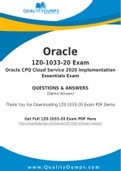 Oracle 1Z0-1033-20 Dumps - Prepare Yourself For 1Z0-1033-20 Exam
