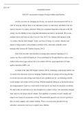 ECE 657 Week 5 Journal.docx  ECE 657  Leadership Journal  ECE 657 Assessment to Support Young Children and Families  Just like our times are changing day by day, our measures and assessment tools are as well. To keep up with our times in our education sys