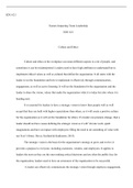 week3.docx    EDU 621  Factors Impacting Team Leadership  EDU 621  Culture and Ethics  Culture and ethics in the workplace can mean different aspects to a lot of people, and sometimes it can be misinterpreted. Leaders need to have high attributes to under