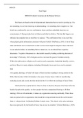 Week 5 Assignment.docx (1)  HHS320  Final Paper  HHS320 Cultural Awareness in the Human Services  Our biases are based on the development and instruction that we receive growing up. It is not something we are born knowing or understanding, it is something