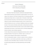 Week 2 discussion 2.docx  BUS 302  Function of Management  The University of Arizona Global Campus BUS 302: Human Resources Management   Operational Managers Opening  When hiring for Mgr.-Business Operations, leadership must understand that Business Produ