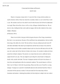 WK8Assgn.docx  SOCW 6200  Connecting Knowledge and Research  SOCW 6200  Diane's a Caucasian woman who's 15 years old. She is living with her mother in a nearby homeless shelter. Diane has started her secondary studies at a new school three weeks a y