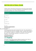 MATHS 225 N FINAL EXAM