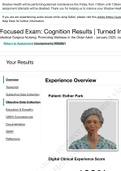 Esther Park Focused Exam Cognition Results 2020 | NURS 225 Shadow Health Objective Data Collection - Score: 22.27 /24 (92.79%)