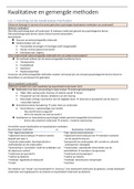 Samenvatting kwalitatieve en gemengde methoden KU Leuven psychologie bach1