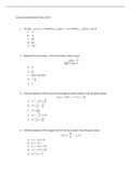 Calculus high school practice test