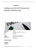 Examen: B1-K1-W7 Evalueert de geboden ondersteuning 