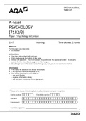 A-levelPSYCHOLOGY(7182/2)Paper 2Psychology in Contex