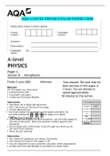 QA A LEVEL PHYSICS EXAM PAPER 3 2020