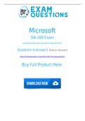 Download Microsoft DA-100 Dumps Free Updates for DA-100 Exam Questions (2021)