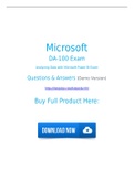Get Latest Microsoft DA-100 Exam Dumps (2021) Prepare DA-100 Questions