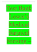 NURSING 240 Test Bank Lewis’s Medical Surgical Nursing   11th Edition by Harding Tailored for the best grades desired.