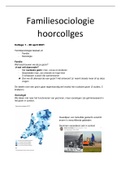 Samenvatting hoorcolleges familiesociologie