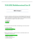 NUR 2392 / NUR2392 Exam 1 (Latest 2021 / 2022): Multidimensional Care II / MDC 2 - Rasmussen