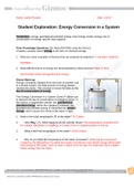 Gizmo Energy Conversions Student Exploration: Energy Conversion in a System questions and answers
