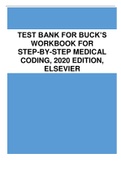 Test Bank for Buck’s Workbook for Step-by-Step Medical Coding, 2020 Edition, Elsevier