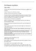 Class notes on Dispute solving in in civil law Pearson BTEC  National Applied Law. 2017 specification 