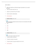 HLT 306V TOPIC 4 QUIZ 1 and 2 with answers (All correct)