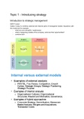 Lectures Strategy and Organization (ECB1SO)