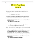 NR 601 Final Exam (Version-1, 98 Q & A) / NR601 Final Exam (NEWEST, 2021): Chamberlain College Of Nursing (Verified Answers, Already Graded A)