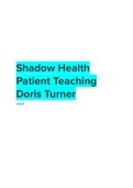 Shadow Health Patient Teaching Doris Turner