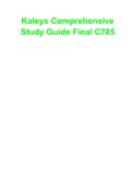 Kaleys Comprehensive Study Guide Final C785