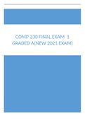 COMP 230 FINAL EXAM 1 GRADED A(NEW 2021 EXAM).docx