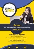 Avaya 71300X Dumps - Accurate 71300X Exam Questions - 100% Passing Guarantee