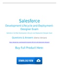 Salesforce Development-Lifecycle-and-Deployment-Designer Dumps Questions and Answers to Clear Development-Lifecycle-and-Deployment-Designer Exam in First Attempt