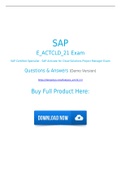 SAP E_ACTCLD_21 Exam Dumps (2021) PDF Questions With Free Updates
