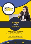 Google GSuite Dumps - Accurate GSuite Exam Questions - 100% Passing Guarantee