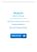 Nutanix NCA-5.15 Exam Dumps [2021] PDF Questions With Success Guarantee