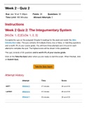 HPR205: The Human Body Health & Disease (HWC2104A) > Week 2 Quiz 2: The Integumentary System | Score: 30 Out of 30 Points | Latest 2021